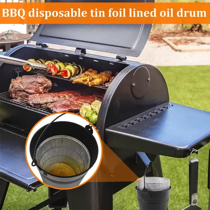 Seau à graisse pour fumeur adapté aux grilles en acier de grande capacité Traeger