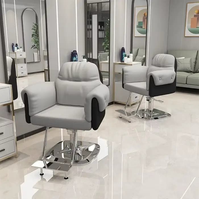Barbier professionnel ergonomique plancher confortable salon de coiffure chaise de barbier moderne Design élégant Sedie Per Estetista meubles