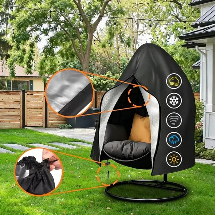 Housse de chaise suspendue de patio avec fermeture éclair