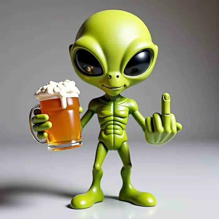 Statue en résine extraterrestre – Sculpture de jardin unique pour une décoration intérieure ou extérieure