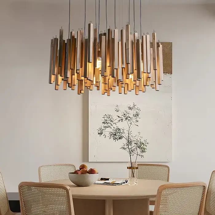Plafonnier en bois pour restaurant, lustre de plafond, décor de chambre, lampe frontale, éclairage japonais pour salon, luminaire Ludesviation