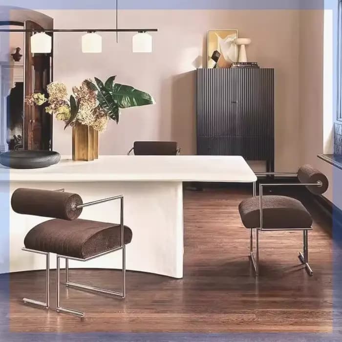 Chaise en acier inoxydable au Design moderne et Simple