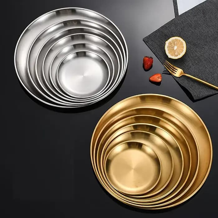 Ensemble d'assiettes en acier inoxydable pour Barbecue