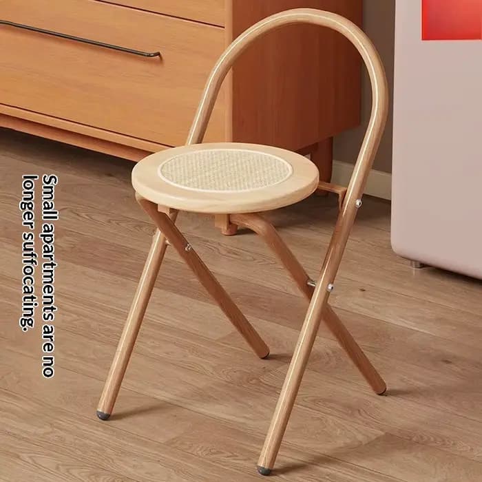 Chaise de balcon vintage pliable en rotin