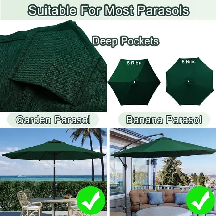 Protection Uv Parasol pare-soleil couverture de parapluie de jardin