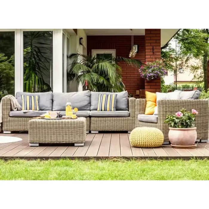Meubles en rotin Style moderne en forme de L Patio canapé extérieur jardin