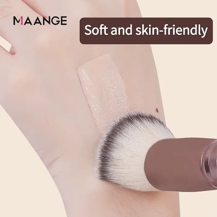 Maange-Pinceau de maquillage avec boîte pour femme, brosse pour fond de teint, correcteur, poudre, blush, contour, poils doux denses, outil de beauté, 1 pièce