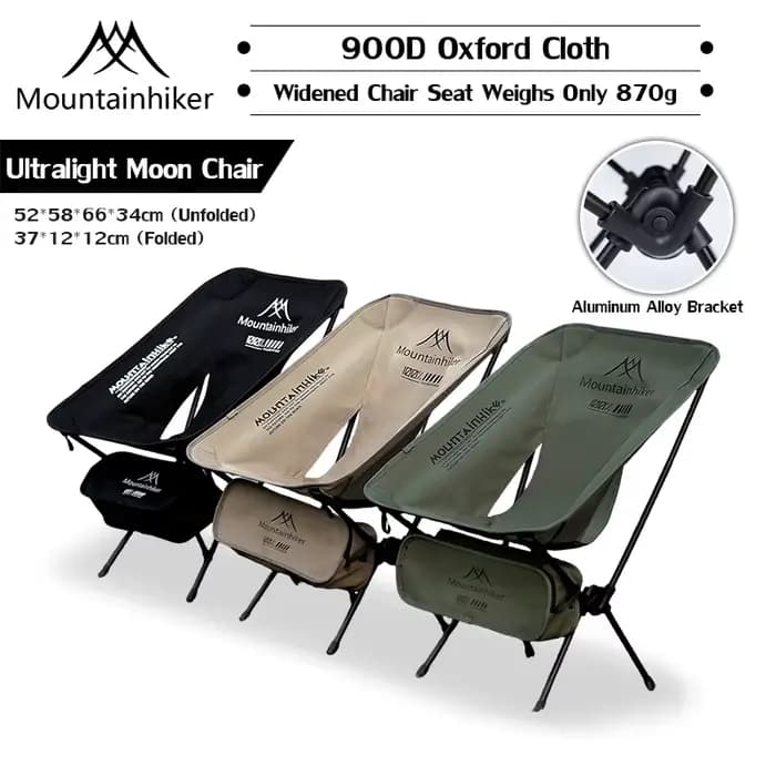 Chaise pliante ultra-légère Moon Chair, portable, pour le camping, les voyages, les pique-niques, la pêche, le jardin, le balcon, la détente, ergonomique, M