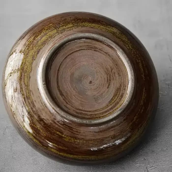 Vase en porcelaine rustique rétro pour la maison, ornements décoratifs pour salon, vase plat, récipient pour arrangement floral, décoration intérieure