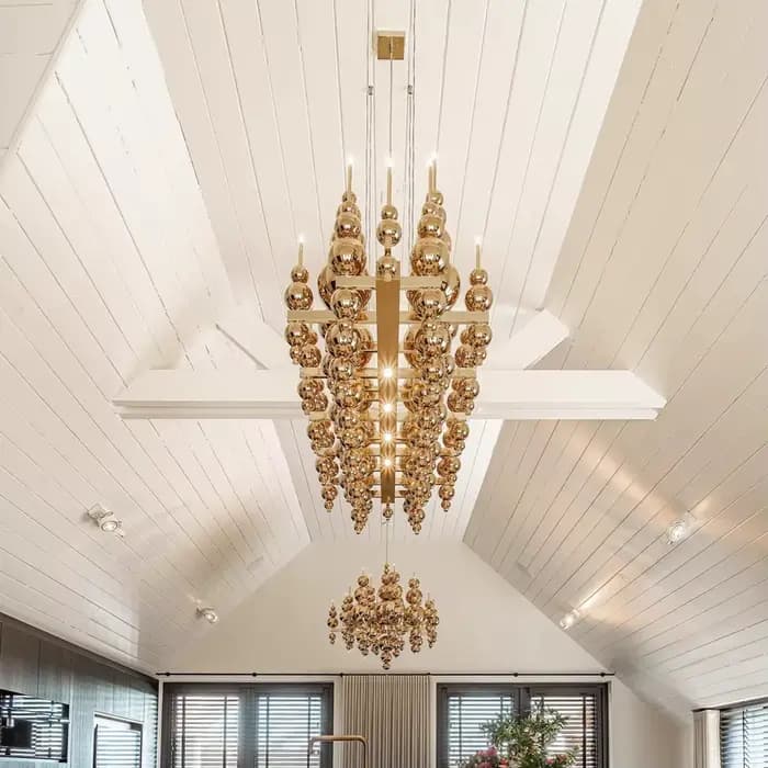 Lustre de Luxe Noir en Forme de Larmes de Lune, pour Plafond, Restaurant, Grande Table à Manger