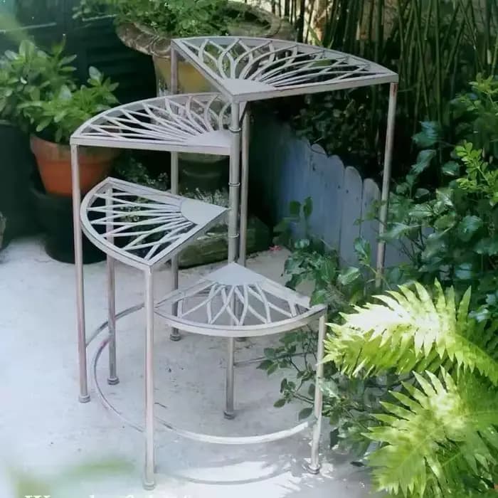Supports de plantes en métal pour jardin et patio