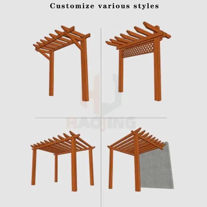 Gazebo de jardin extérieur galerie de treillis de raisin pavillon en aluminium 3x3 3x6 Pergola en métal Bioclimatica