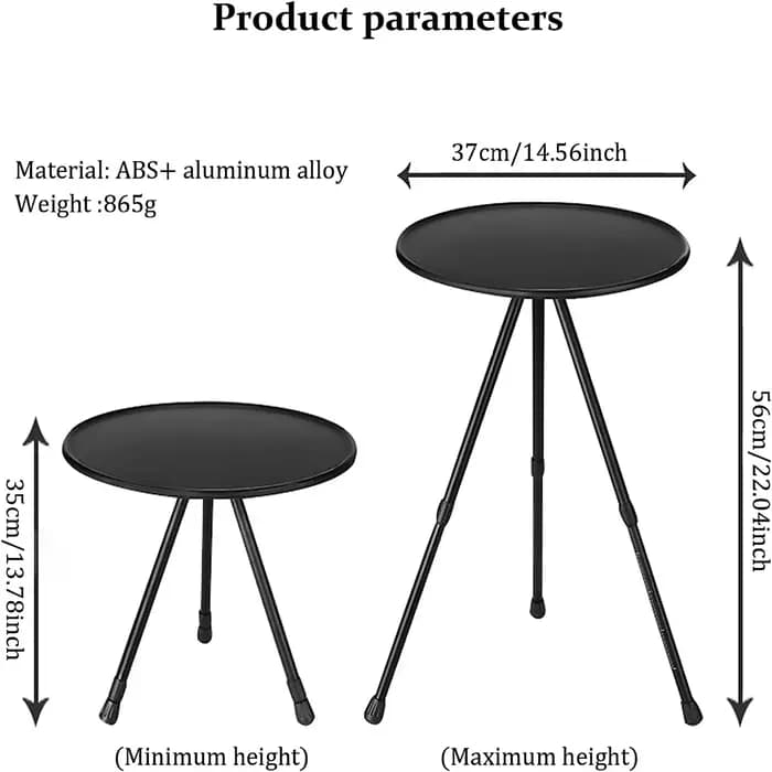 Table ronde pliante télescopique Portable