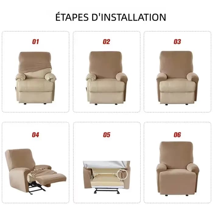 Housse de canapé inclinable pour salon