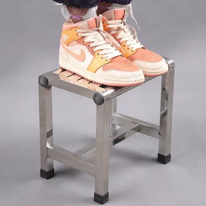 Tabouret en acier inoxydable simple, meuble multifonctionnel, chaussure, piste de proxy, tabouret de bain, banc de pêche portable