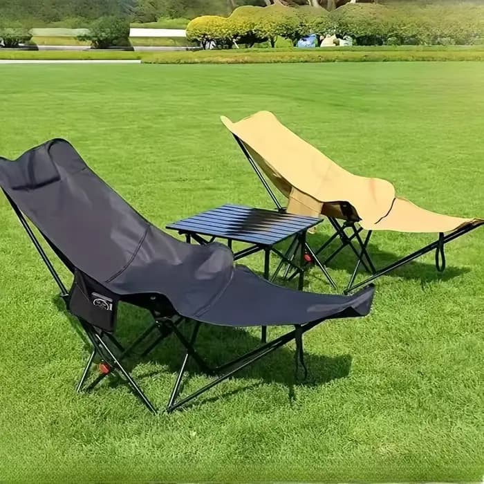 Chaise de plage pliable robuste de 300 livres avec hauteur réglable et dossier croisé