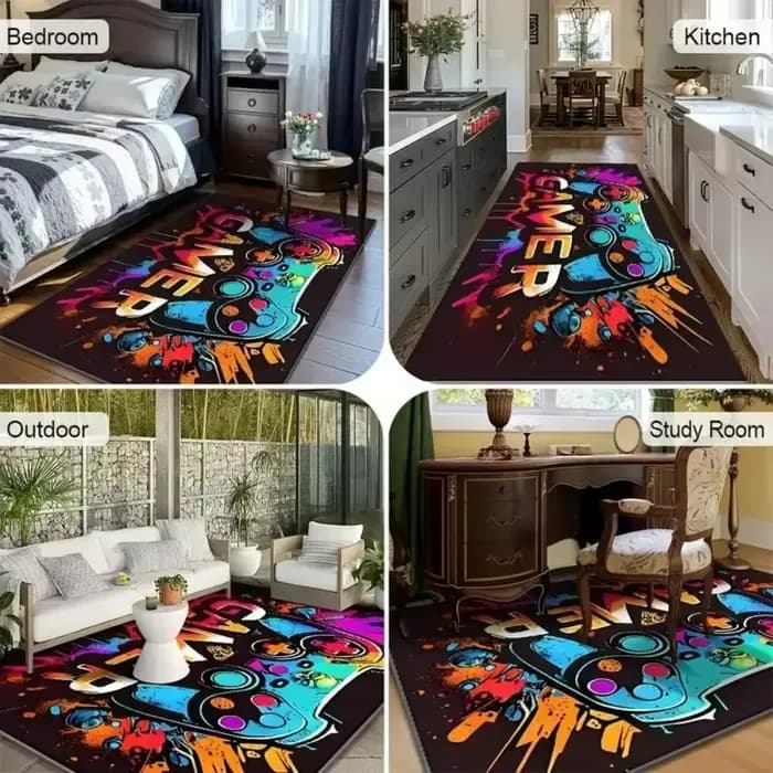 Tapis noir de Style bohémien, résistant aux taches, turc, pour salon, chambre à coucher, Table basse, cadeau, décoration de maison à la mode