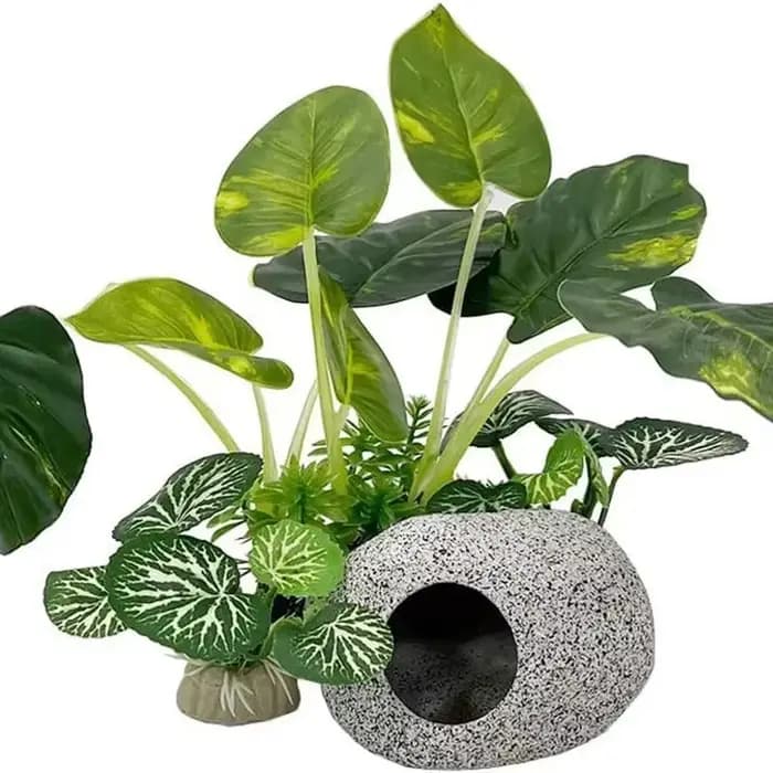 Ornements d'aquarium, plantes artificielles, décorations de paysage pour aquarium, plantes aquatiques en plastique, fleurs, arbres, rochers, accessoires