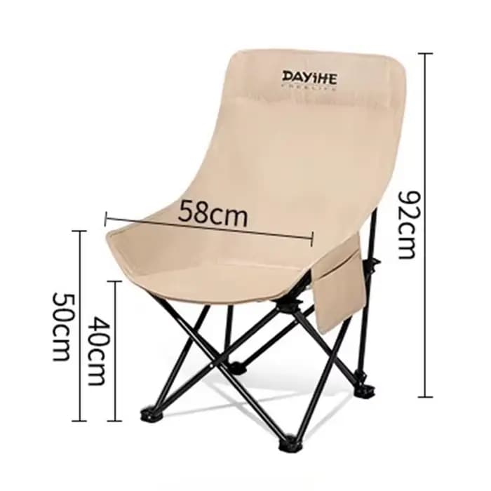 Plage lune Chaise pliante légère dossier haut extérieur Portable