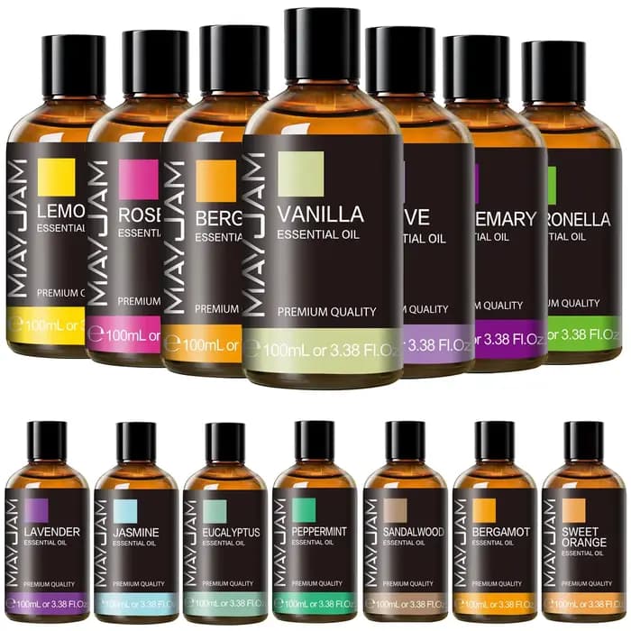 100ML huile essentielle végétale Pure menthe bergamote Patchouli citronnelle citronnelle camomille bois de cèdre pour humidificateur diffuseur de roseaux