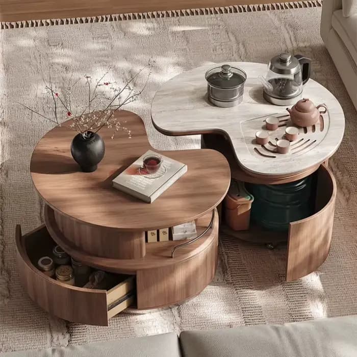 Ensemble de tables basses rondes pour salon