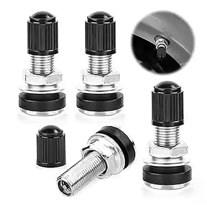 Valve de roue de moto 33mm, 2 pièces, pour moto, Scooter, vélo, Quad, Tubeless, Valve de pneu de montagne, capuchon anti-poussière