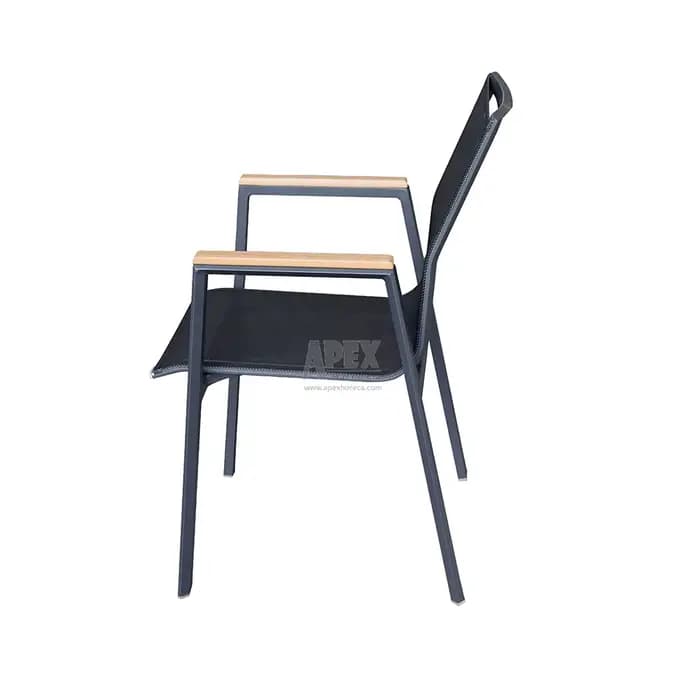 Chaise de salle à manger extérieure moderne en tissu