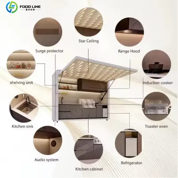 Pergola de cuisine extérieure complète en acier inoxydable avec grill tout-en-un pour patio et jardin