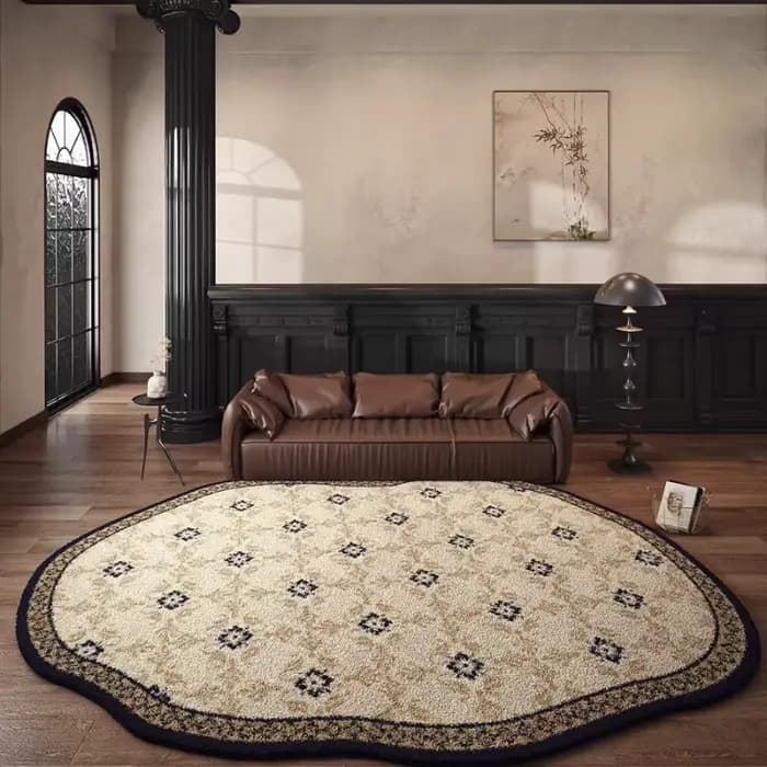 Tapis de salon vintage, résistant aux taches et à l'usure, tapis de sol irrégulier pour chambre à coucher, tapis de chevet, tapis de grande taille, décoration intérieure 양탄자