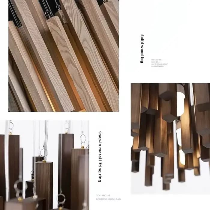 Plafonnier en bois pour restaurant, lustre de plafond, décor de chambre, lampe frontale, éclairage japonais pour salon, luminaire Ludesviation