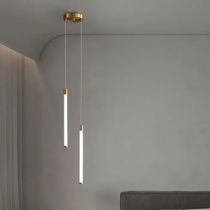 Lampe à suspension verticale minimaliste chambre salon Suspension mince suspension