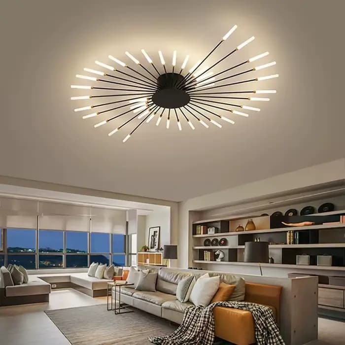 Salon lumière LED plafonnier moderne éclairage intérieur acrylique nordique créatif en forme d'éventail chambre luminaire décor à la maison chambre d'enfant