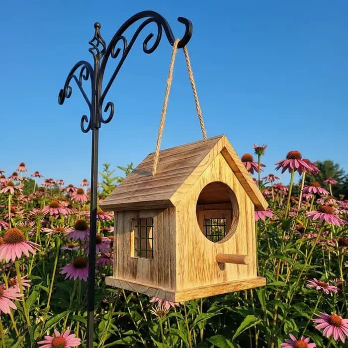 Nichoir pour oiseaux en bois imperméable