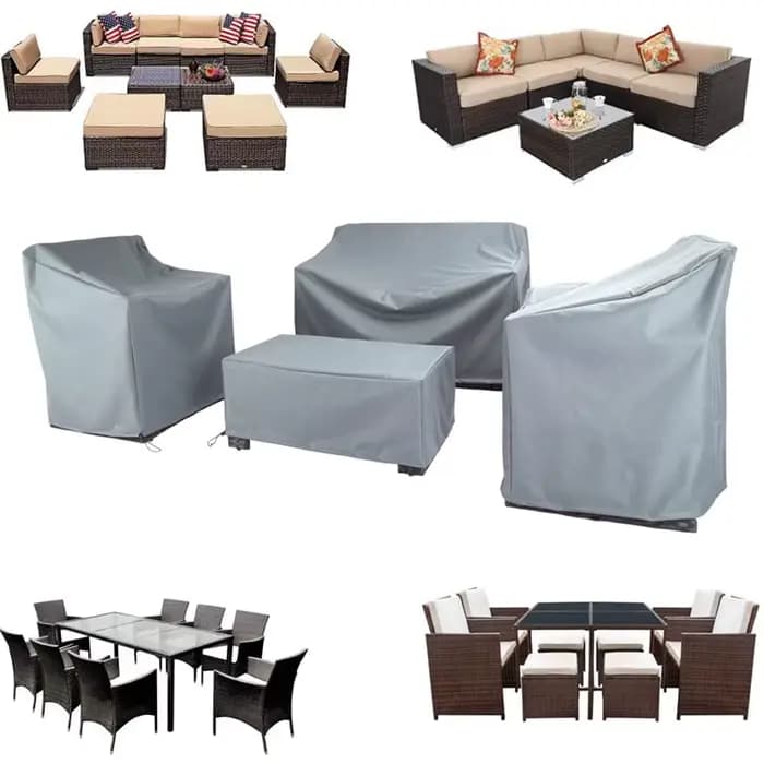 Ensemble de housses pour meubles de jardin