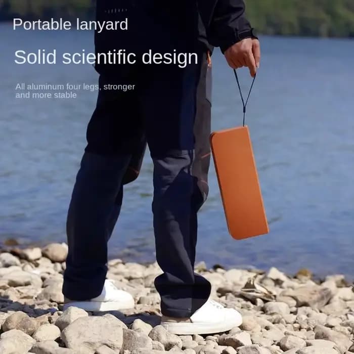 Chaise pliante en alliage d'aluminium, petit banc robuste et résistant, facile à transporter, tabouret de pêche léger pour pique-nique au bord de la piscine