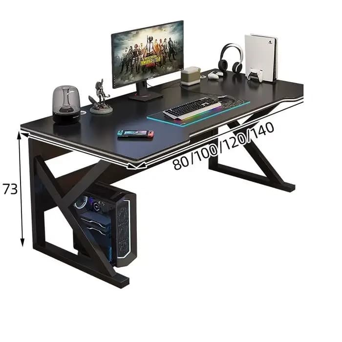 Bureau d'ordinateur, bureau à domicile, bureau d'apprentissage pour étudiants, bureau de jeu simple, bureau de sports électroniques, établi, bureau
