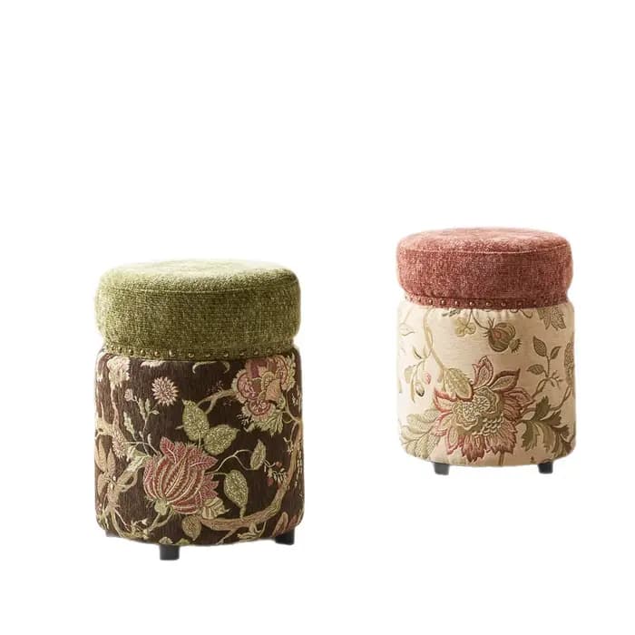 Tabouret vintage Joylive en bois massif