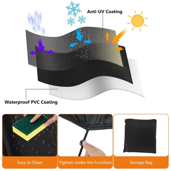 Housse de protection pour meubles de jardin – imperméable