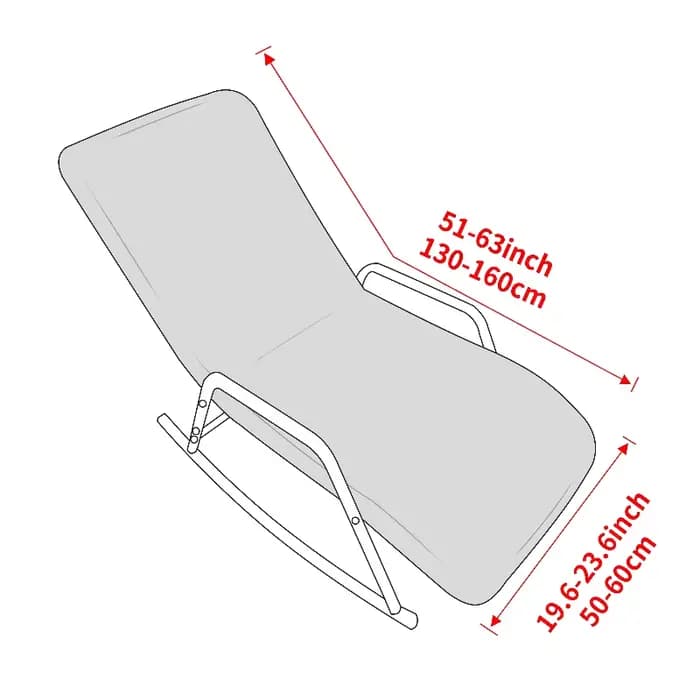 Housse de chaise à bascule extensible