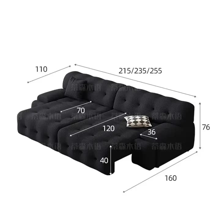 Bouffées modulaires salon canapé mur lit réglable moderne