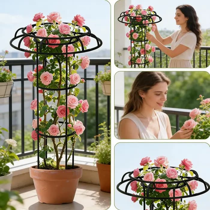 Treillis de jardin artistique pour plantes grimpantes