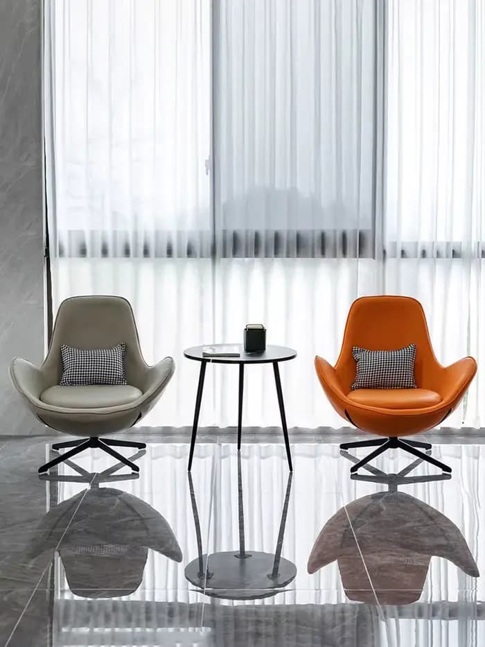 Chaise de canapé nordique à dossier unique pour salon