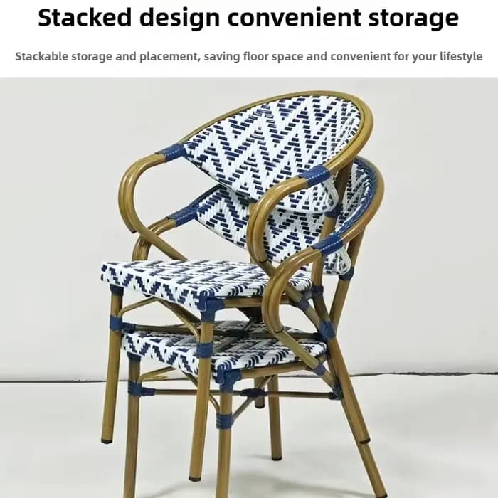 Maison cour extérieure chaise simple nordique avec dossiers accoudoirs jardin dossier