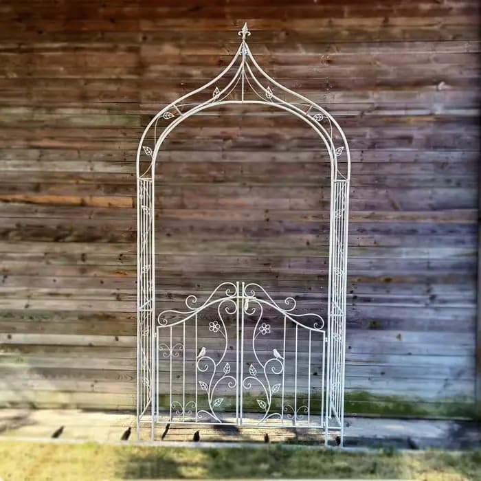 Arche de jardin décorative en fer forgé, en métal, pour l'extérieur