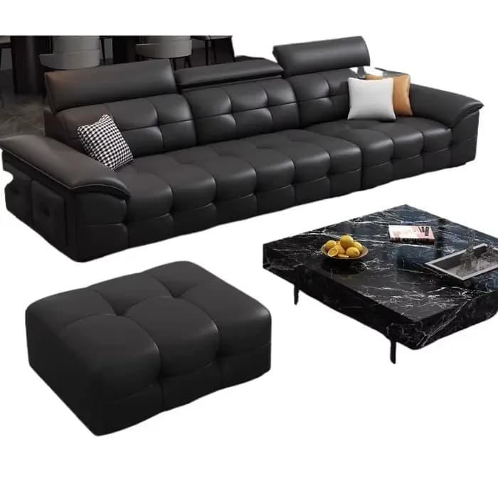 Salon canapé en cuir Europe minimaliste moderne paresseux