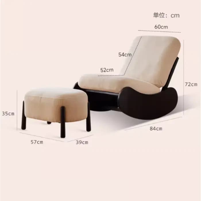 Kawaii nordique chaise à bascule balcon coussin méditation Relax