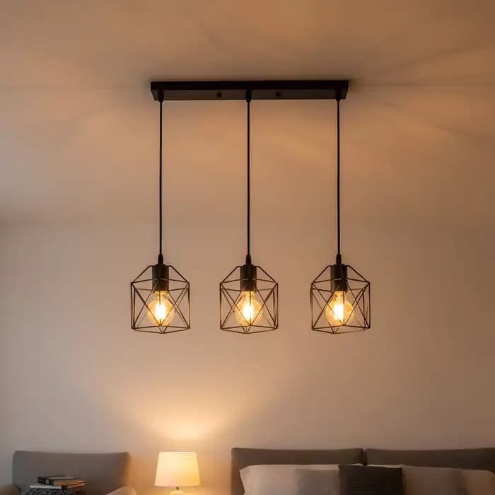 Lustre de décoration de chambre, éclairage de plafond LED, lampe suspendue de style nordique vintage, lampe suspendue pour cuisine, salle à manger, salon, maison, Noël