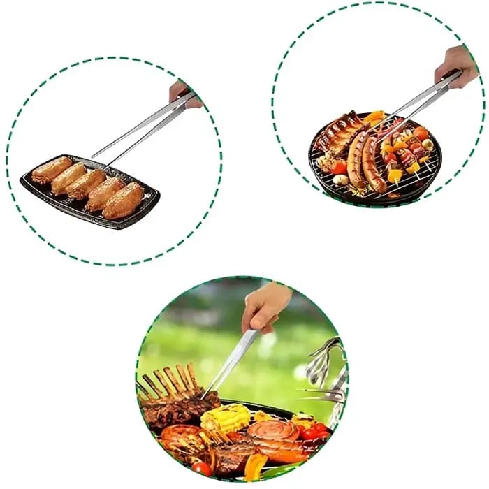 Pinces à barbecue multifonctions en acier inoxydable