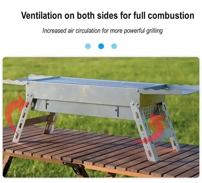 Modèle détachable pliant carré Barbecue gril pique-nique Mini Portable Camping petit