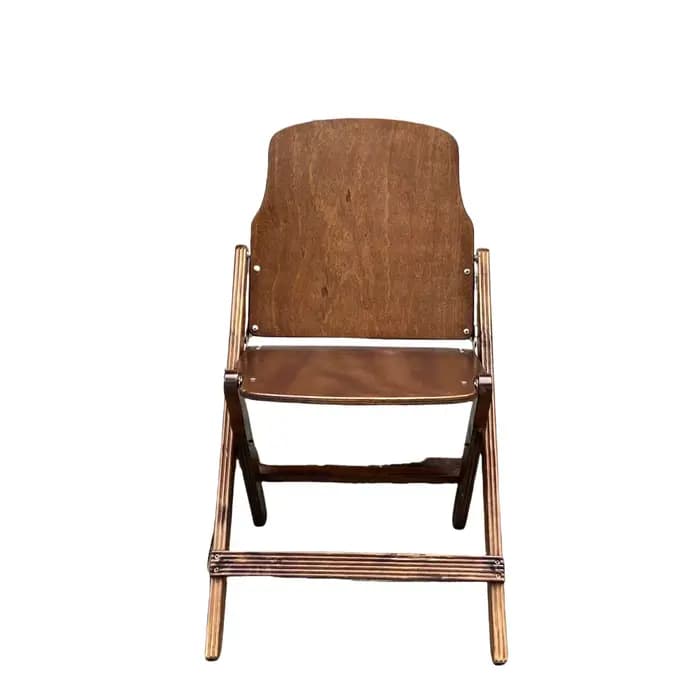Chaises pliantes rétro en bois massif